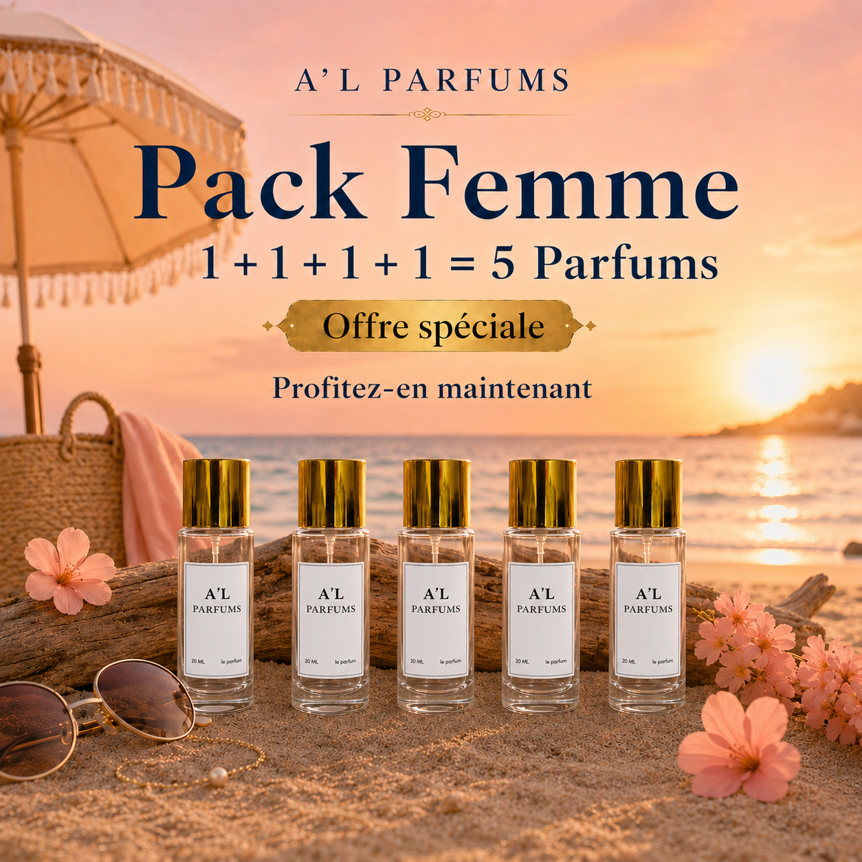 Pack Femme 4 Parfums + 1 Offert