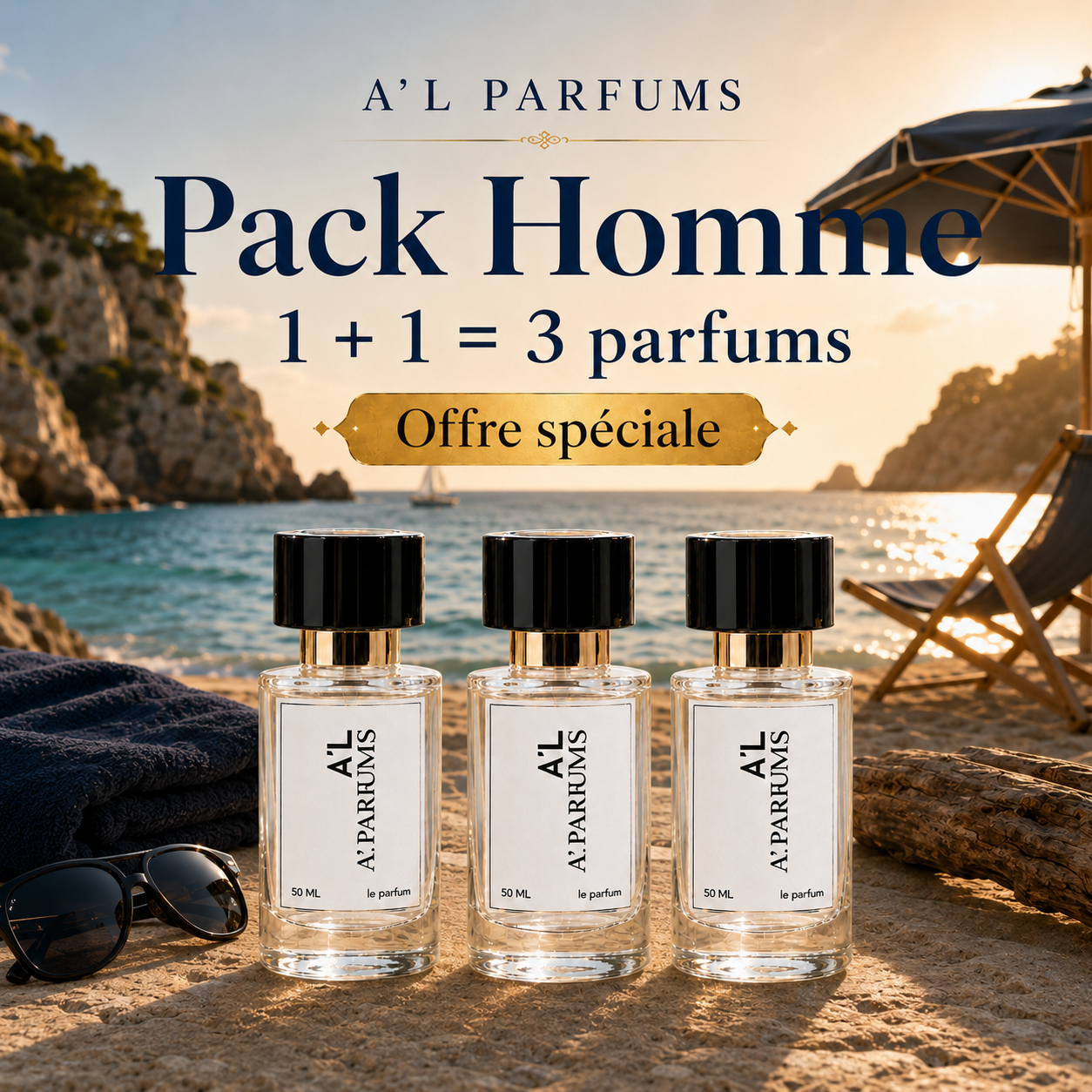 Pack Homme 1 + 1 = 3 Parfums